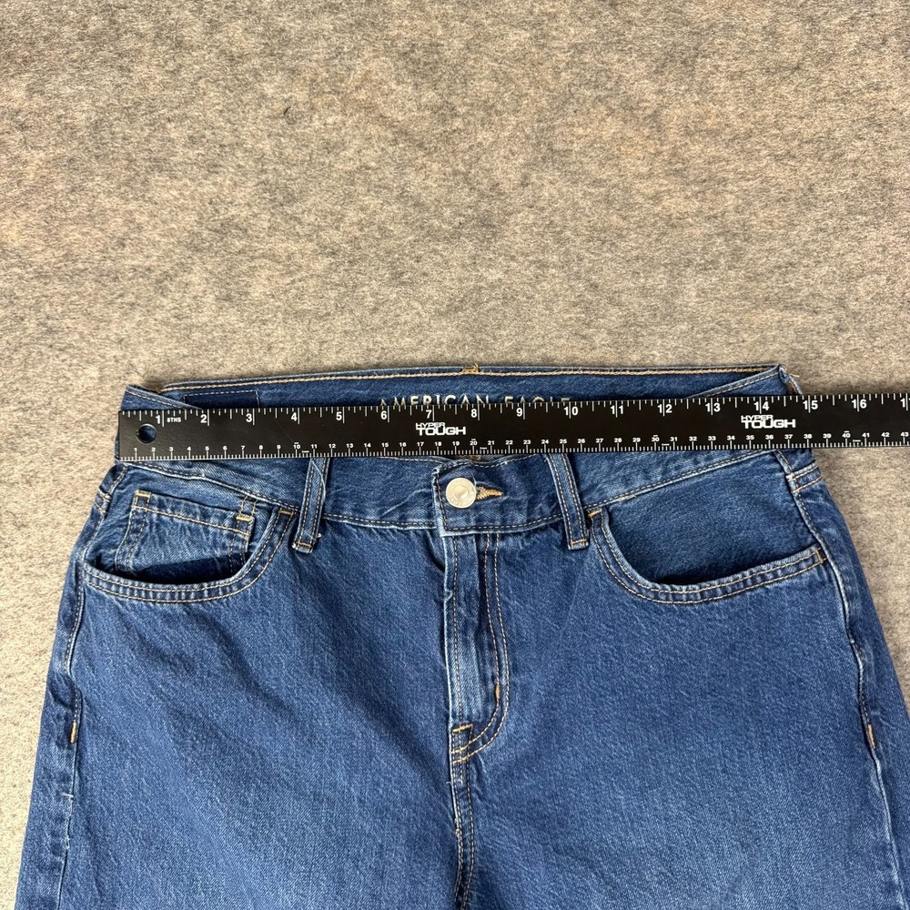 American Eagle Low Rise Ultra Wide Leg Denim Jeans 30" Cotton Blue Womens 4 - Picture 10 of 14
